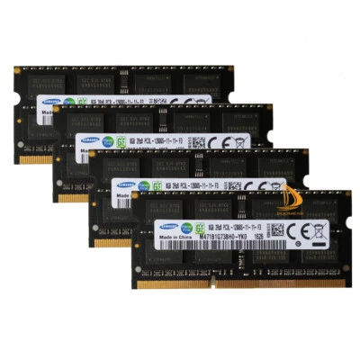 Samsung 4x 8GB 2RX8 DDR3 1600MHz PC3L-12800S 204PIN SODIMM Laptop RAM Memory - Image 1 of 4