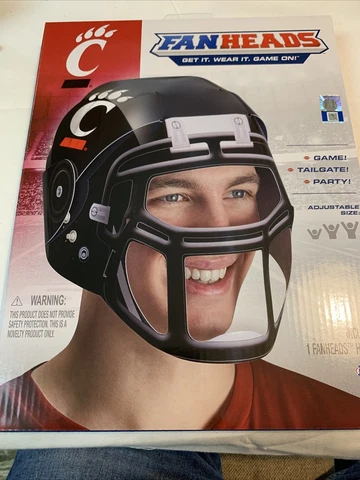 Cincinnati Bearcats Collegiate Football Fanhead Party Replica Helmet NIB Cover