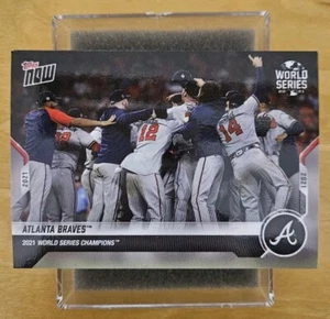 ERROR SET 2021 ATLANTA BRAVES Topps Now World Series Champs Brian Snitker - Picture 1 of 2