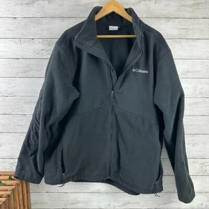 Columbia Full Zip Jacket Mens XXL Black Outdoor Casual Hiking softshell & fleece - Picture 1 of 12