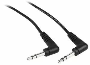 Rockville RCTR110RR-B 10' Black 1/4" TRS Right Angle to Same Cable 100% Copper - Picture 1 of 2
