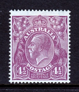 AUSTRALIA — SCOTT 74 (SG 92) — 1924 41/2d VIOLETA OSCURO KGV — MH — SCV $26 - Imagen 1 de 2