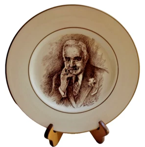 Piatto 10"" 1953 ""MILTON S HHERSHEY"" 50° ANNIVERSARIO FINITURA ORO DA COLLEZIONE - Foto 1 di 3