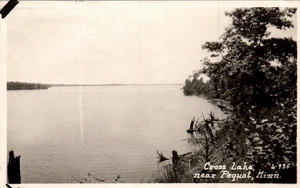POSTAL RPPC CROSS LAKE NEAR PEQUOT MINNESOTA - Imagen 1 de 2