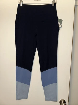 Lysse Medium Athletic Ankle Length Leggings Midnight Navy Colorblock Womens NWT - Изображение 1 из 4