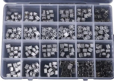 USA 24 Modelos 5Pin Micro USB Enchufe Conector Puerto USB Conectores Repuesto Foto 1 de 4