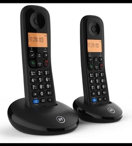 BT Everyday Cordless Landline House Phone, Do Not Disturb, Twin Handset, Black - Picture 1 of 3