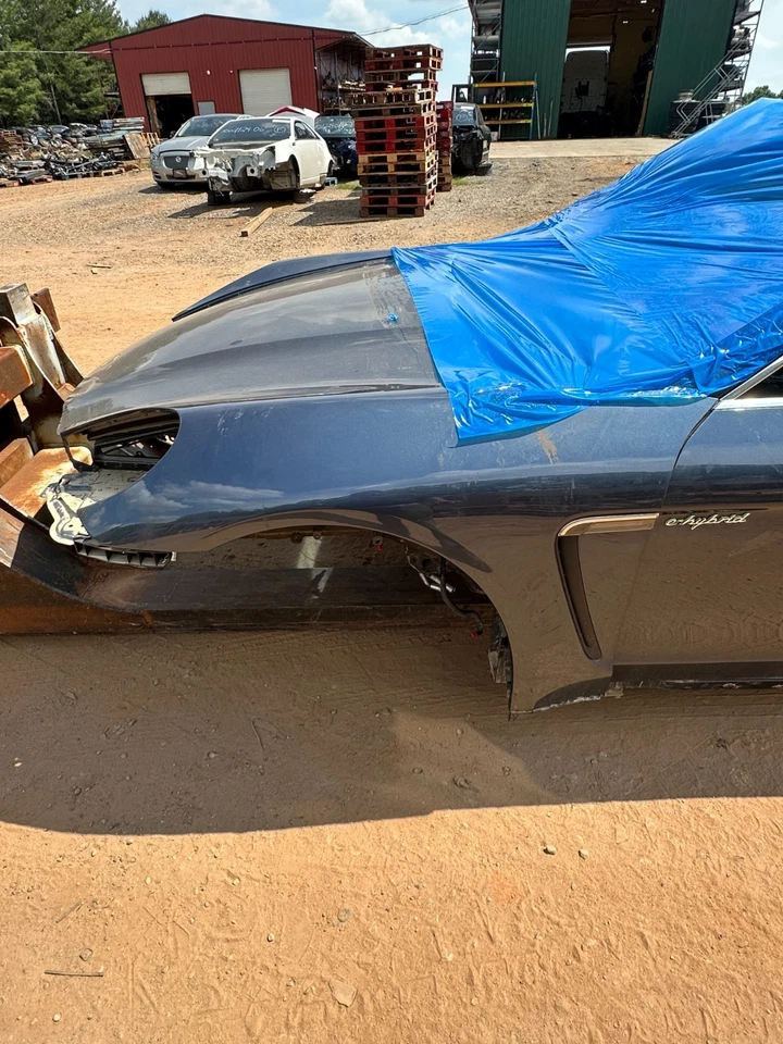 2014-2016 PPORSCHE PANAMERA ПЕРЕДНИЙ ЛЕВЫЙ СО СТОРОНЫ ВОДИТЕЛЯ КОРПУС КРЫЛА СИНИЙ OEM - Изображение 1 из 1