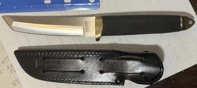 Cuchillo TANTO Excelente Años 80 Cold Steel Ventura CA con Funda de Cuero Original Japón Foto 1 de 4