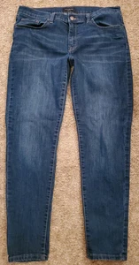 BANANA REPUBLIC Skinny Fit Jeans Size 32/14 Dark Blue Mid Rise Stretch EC - Picture 1 of 5