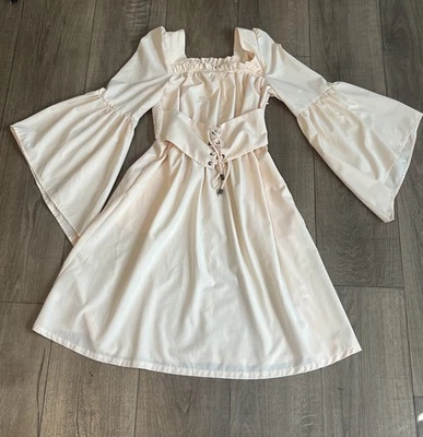 Scarlet Darkness Whimsgoth Corset Pirate Style Bell Sleeves Dress Small QQ121 - Image 1 of 4