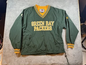 Vintage Green Bay Packers Jacke Erwachsene Large grün Windbreaker Champion Pro Line - Bild 1 von 7