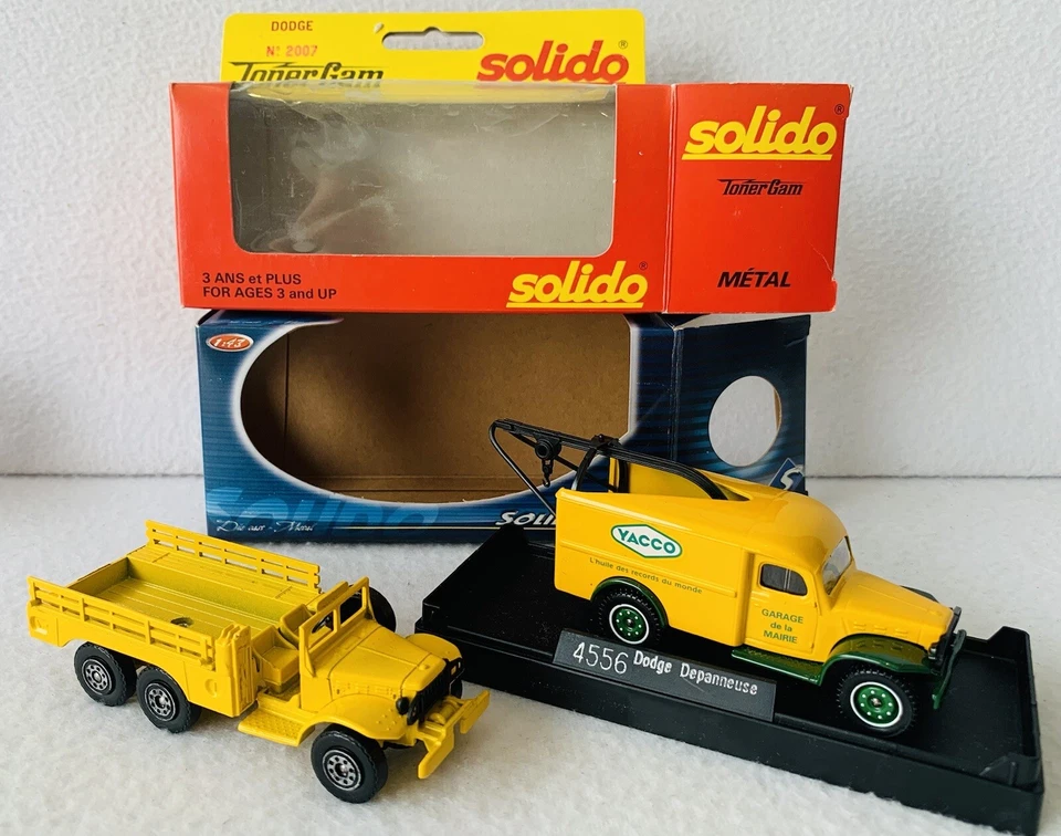 2x Camionetas Dodge Solido, Depanneuse (4556) y juego de tóner 6x6 (2007), en cajas en muy buena condición Foto 1 de 4