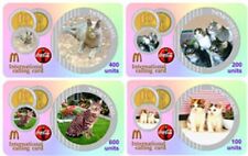 CATS COCA COLA McDonald's -  4 CARDS RARE!!!