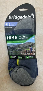 Bridgedale Womens Hike Ultra Light T2 Merino Performance Socks 7-8.5 BNWT Denim - Picture 1 of 4