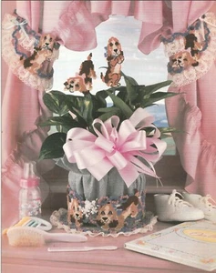 Hound Dog Plant Coaster, Plant Pokes & Tiebacks - Plastic Canvas Pattern ONLY - Picture 1 of 2