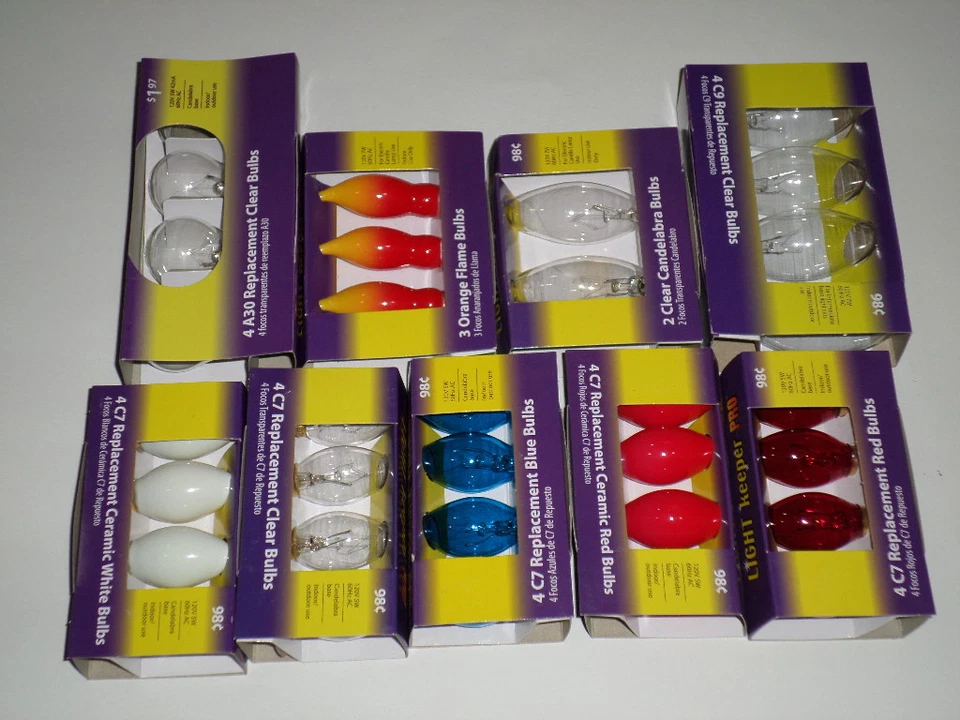 Light keeper pro C7, C9, A30, orange flame, candelabra 120v replacement bulbs - Image 1 of 1