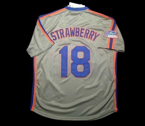 Darryl Strawberry New York Mets 1987 Throwback Jersey With W.S PATCH NWT XL Cover