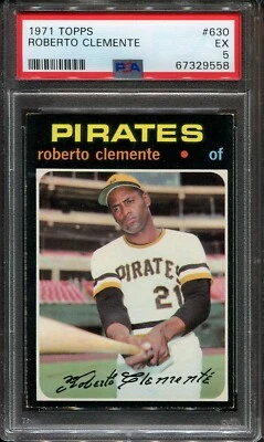 1971 Topps #630 Roberto Clemente PSA 5 looks mejor patio Pittsburgh Pirates Foto 1 de 2