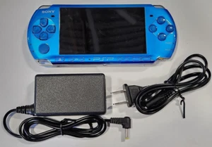 Sony PSP VIBRANT BLUE Portable Handheld Video Game Console System PSP-3000 - Picture 1 of 5