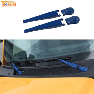 2X Blue Exterior Front Window Wiper Cover Trim for Ford Bronco 2021+ Accessories - Picture 1 of 9