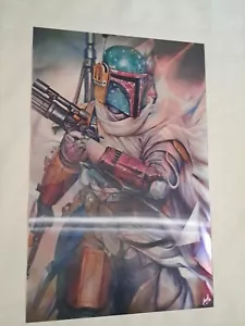 Ahsoka, Mando, Boba Fett wechselnde linsenförmige Plakette NEU 16x10 - Bild 1 von 3