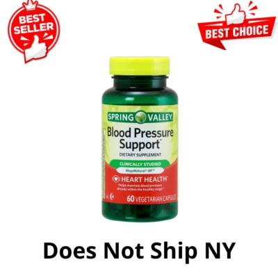 Spring Valley Blood Pressure Support Heart Health 60 Vegetarian Capsules, 2 PACK - Image 1 of 4