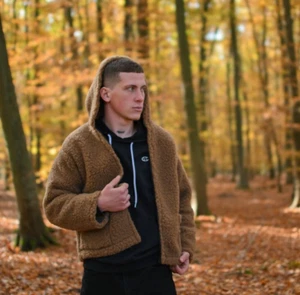 MERINO Hombre Chaqueta de Lana con Capucha 100% Lana de Cordero Lana Merino Chaqueta Lana de Oveja - Imagen 1 de 38