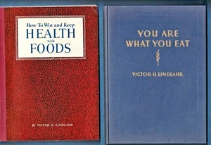 1940 YOUR ARE WHAT YOU EAT + 1942 HOW TO WIN & KEEP HEALTH ~ VICTOR H. LINDLAHR - Picture 1 of 1