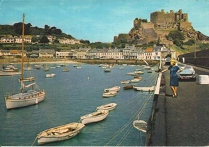 (aa19) Gorey Harbour - Jersey Channel Islands Postcard - Picture 1 of 2