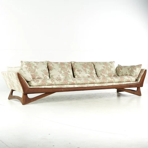 Adrian Pearsall Mid Century Walnut Gondola Sofa Cover