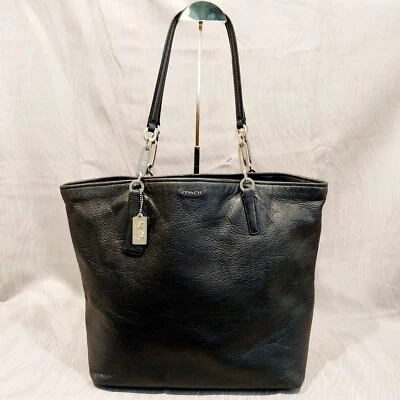 Bolso de Mano Coach 26225 Madison Bolso de Cuero Negro Usado LEER DESCRIPCIÓN Foto 1 de 4