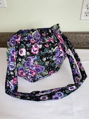 Único Fabuloso Monedero de Carol ~ Tela Floral Acolchado Doble Mango Cierre Adhesivo Foto 1 de 4