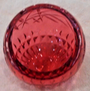 Waterford, Cleo, 4 in Angled Red Rose Bowl, Lead Crystal - Picture 1 of 3