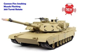 Heng Long RC Tank 1/16 Abrams M1A2 Kanone Rauchen/360 Turm drehen Pro UK - Bild 1 von 5