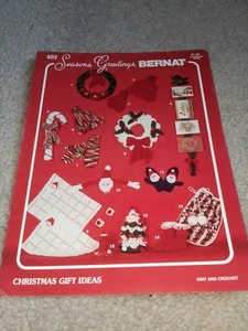 Bernat Seasons Greetings Knit Crochet Christmas Gift Ideas Pattern Pamphlet - Picture 1 of 1