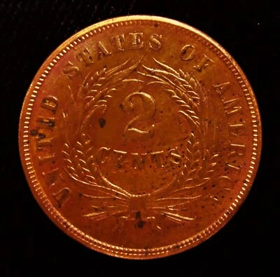 1865 2 Cents - Red Color! Choice BU - Image 1 of 2