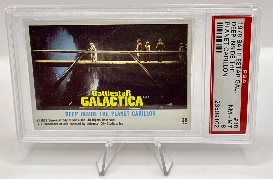 1978 Battlestar Galactica Trading Card #38 PSA Graded 8 The Planet Carillon - Image 1 of 4