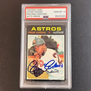 1971 Topps #237 Cesar Cedeno podpisana karta PSA Slabbed AUTO 10 Astros - Zdjęcie 1 z 2