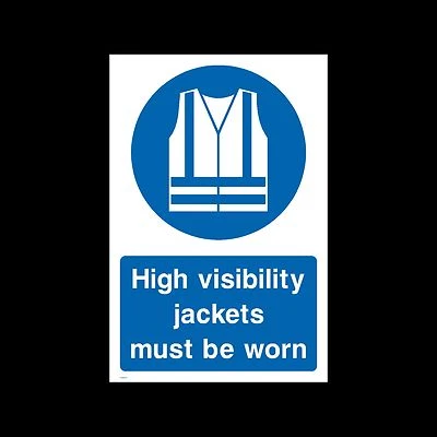 HEALTH&SAFETYDIRECT High Visibility Jackets PPE- Sticker or 6mm Correx Sign - Site Safety - CSSS16