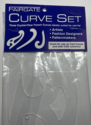 Fairgate французский изгиб линейка набор из 3 модный дизайнер узорщик 9 «10» 13» - Изображение 1 из 4