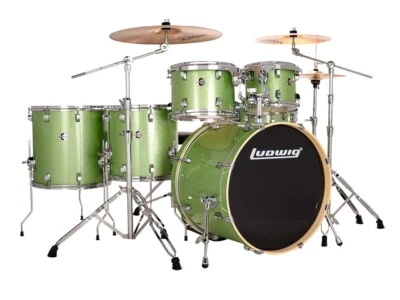 Kit de batería completo Ludwig Element Evolution 6 piezas con herrajes (18) brillo como nuevo Foto 1 de 4