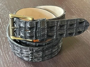 Cinturón Belt Designer cuero de cocodrilo real lujo hecho a mano Made in Italy nuevo - Imagen 1 de 11