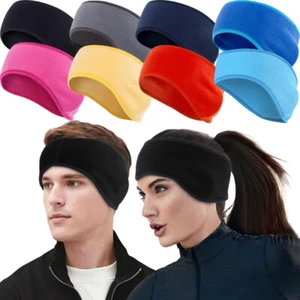 Fleece Ear Warmers Headband Winter Ear Muffs for Men Women Running Ski Ear Cover - Picture 1 of 21