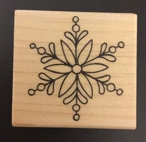 A MUSE Artstamps AMUSE RUBBER STAMP Floral Snowflake - Bild 1 von 2