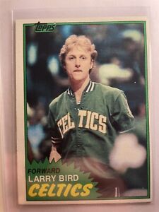 Larry Bird 1981 TOPPS BASKETBALL #4 2ND YEAR CELTICS HOF