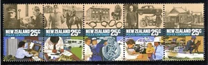 1986 New Zealand SC# 843a.- e. - Police Force Act - strip of 5 - M-NH - Picture 1 of 1