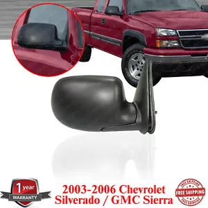 Espejo retrovisor negro texturizado lado pasajero para 03-07 GMC Sierra 1500 2500 HD 3500 - Imagen 1 de 8