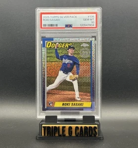 2025 Topps Silver Pack Roki Sasaki PSA 10 Rookie ⚡ GEM MT | Dodgers Heat - Picture 1 of 5