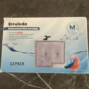 12 Pack Medium Filter Cartridges Compatible with Aqueon QuietFlow Power 20 Gal - Picture 1 of 4